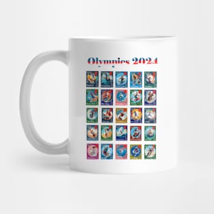 2024 Olympics Commemorative Postage Stamps Mug